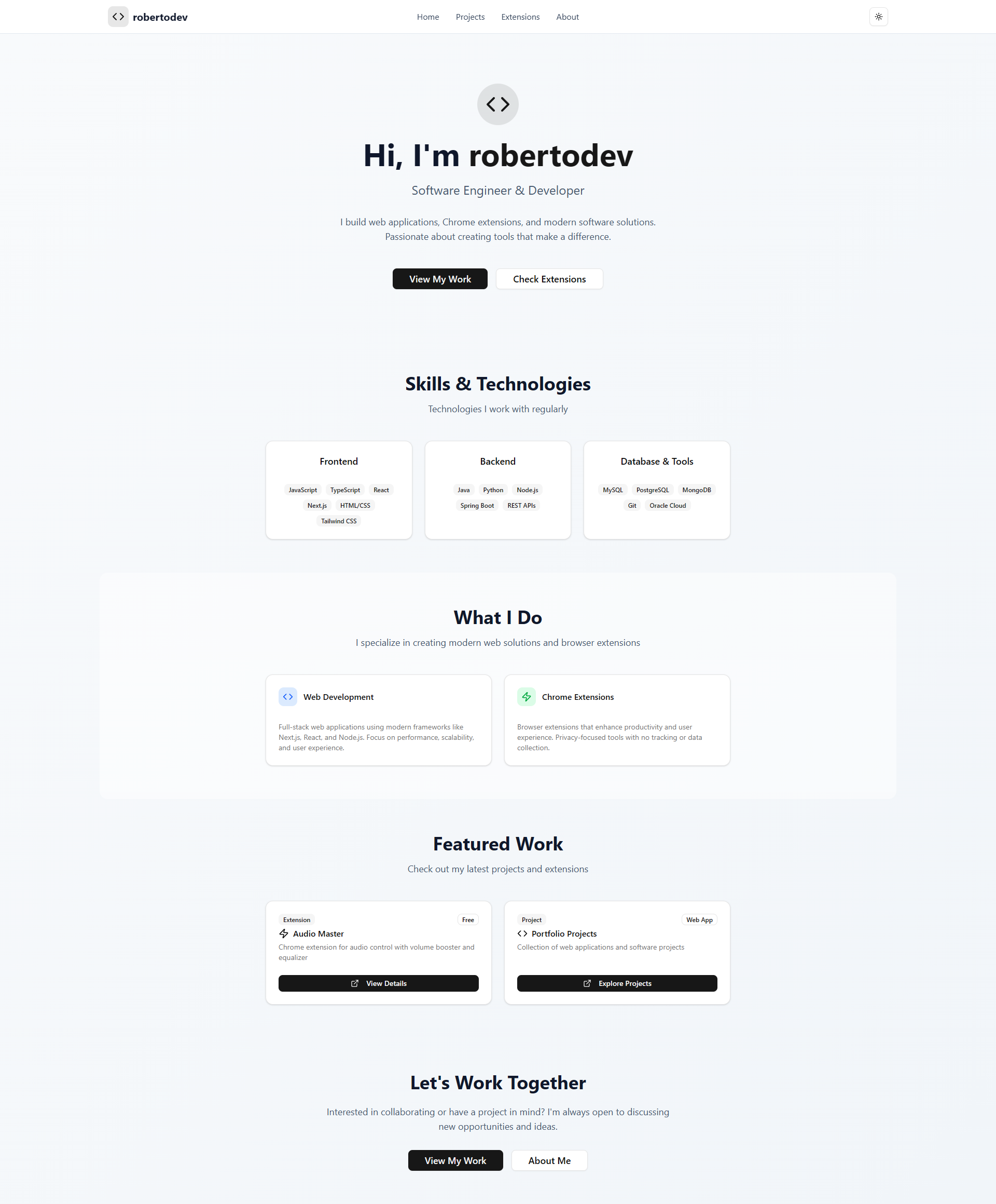 Portfolio Web App